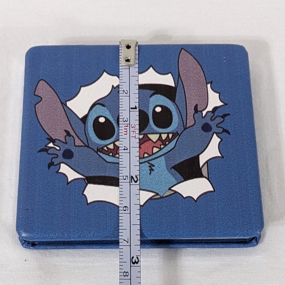 Disney Stitch Blue Square Double Sided Portable Folding Compact Mirror, NEW - Picture 5 of 6